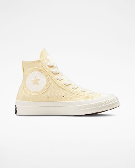 Tenis Converse Chuck 70 Raw Edge Cano Alto Feminino Bege | PT Z0P4958